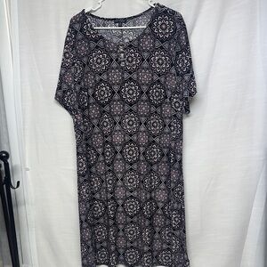 Ava & Grace Black and White Patterned Maxi Dress